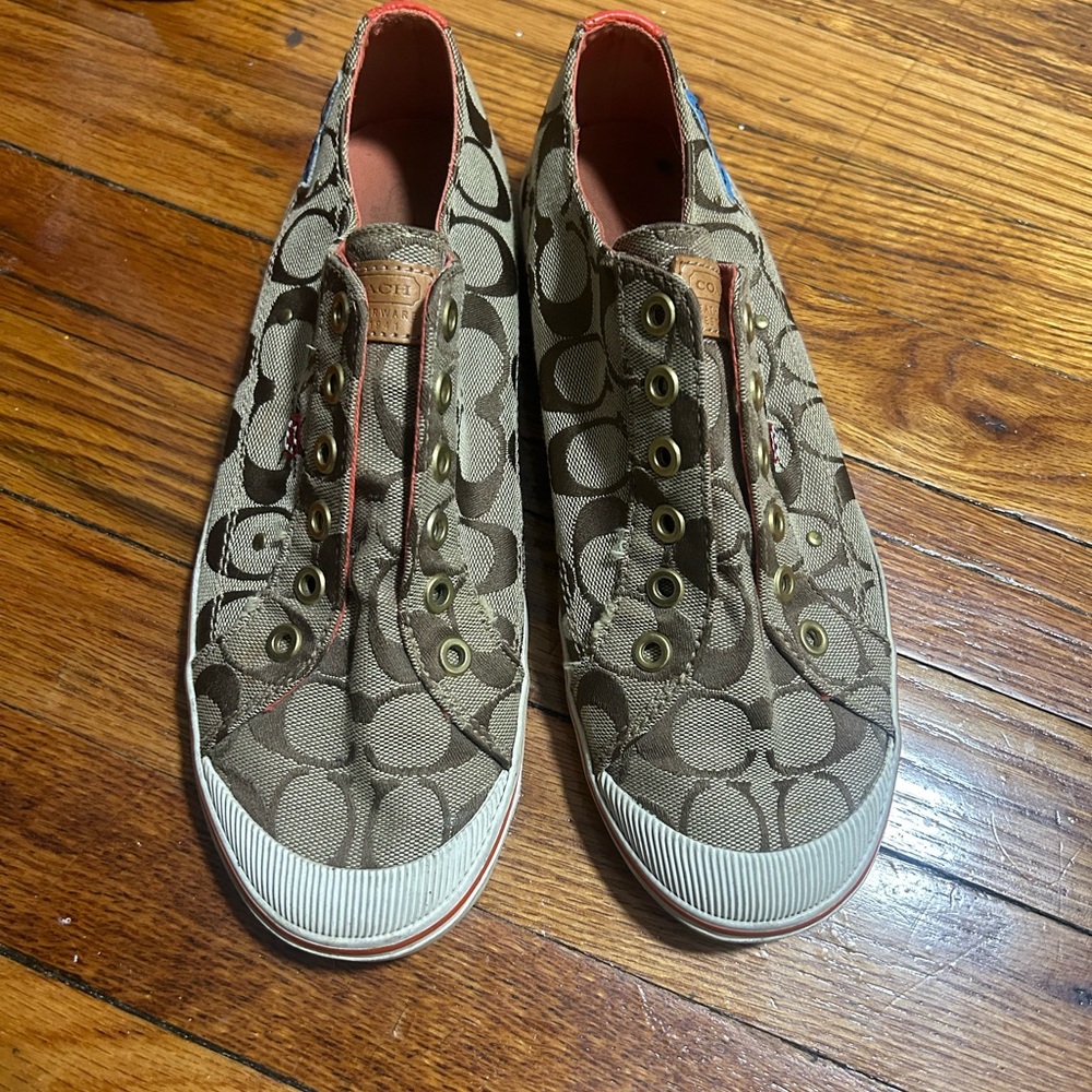 Coach Brown Slip-On Sneakers